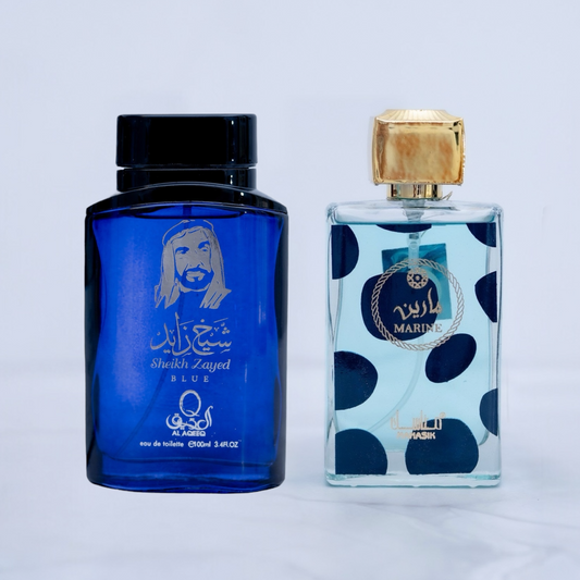 SET 2 PARFUMURI BĂRBĂTEȘTI - SHEIKH ZAYED BLUE si MARINE