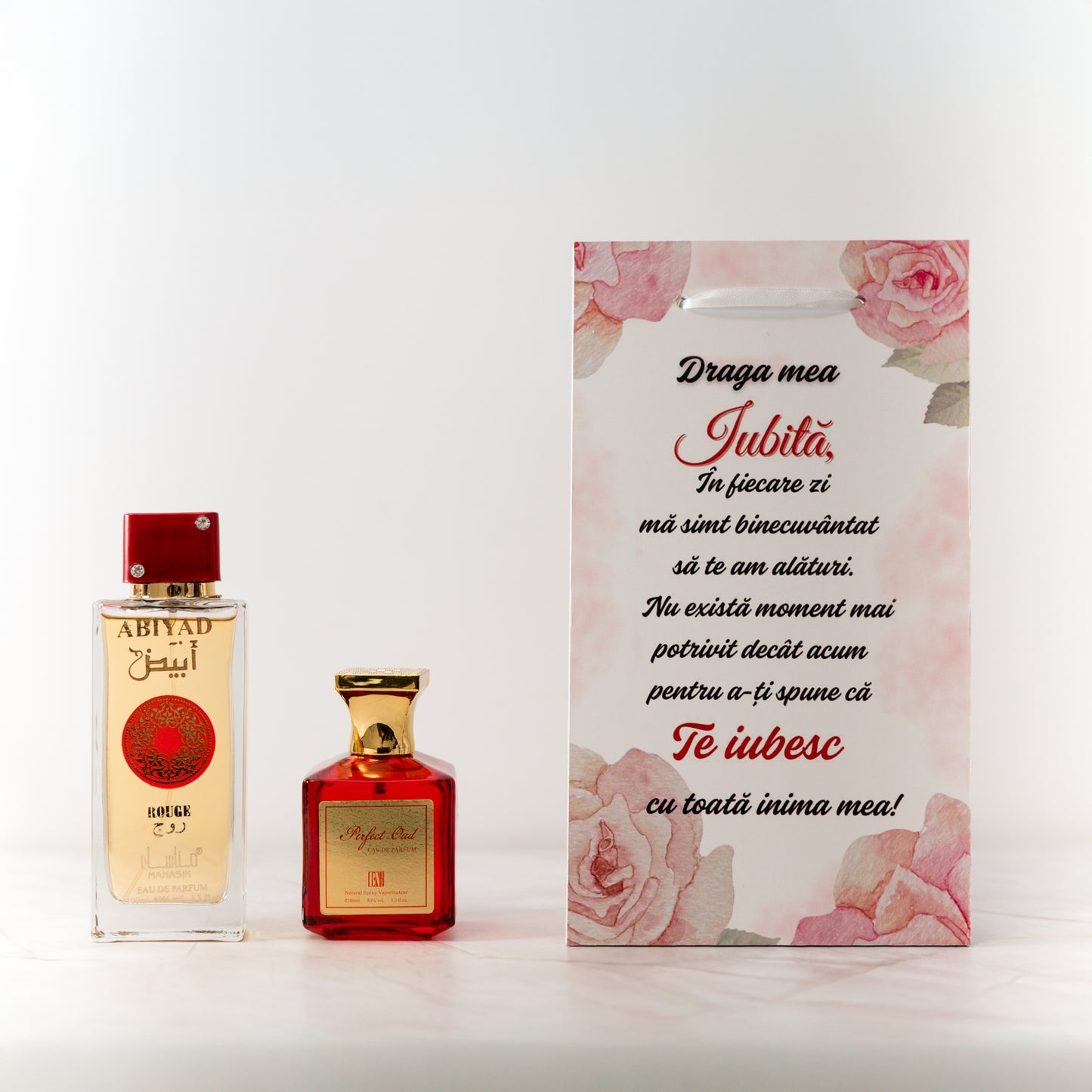 SET CADOU PENTRU IUBITA - TABLOU PERSONALIZAT + 2 PARFUMURI ARABESTI 100ML