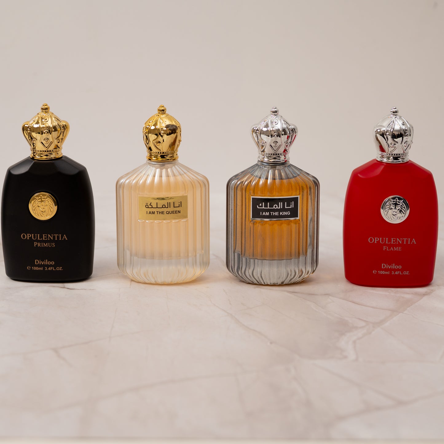 SET 4 PARFUMURI - I AM THE QUEEN, I AM THE KING, OPULENTIA FLAME si OPULENTIA PRIMUS