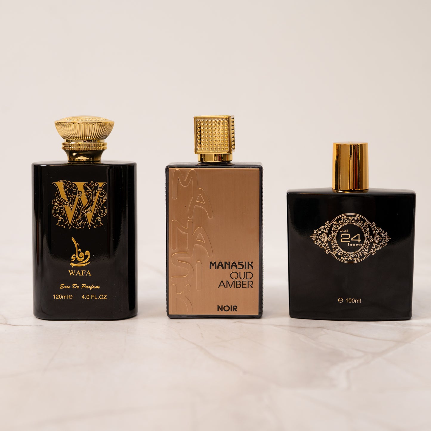 SET 3 PARFUMURI BARBATI - OUD 24 HOURS, WAFA, OUD AMBER NOIR