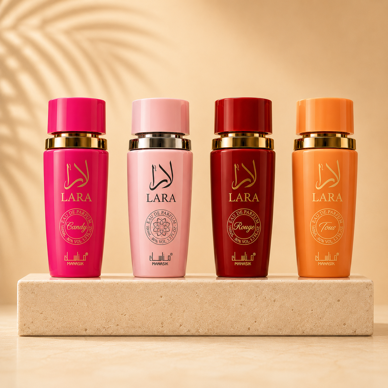 SET 4 PARFUMURI DAMA 100ML - LARA CANDY + LARA TOUS + LARA PINK + LARA ROUGE