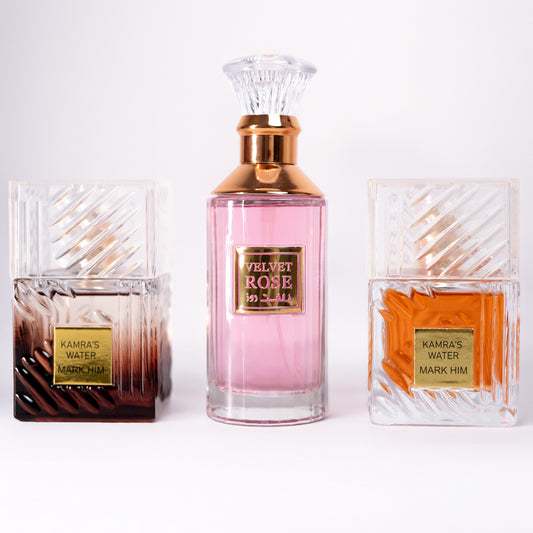 SET 3 PARFUMURI DAMA 100ml - KAMRA’S BROWN + VELVET ROSE + KAMRA’S CLASSIC