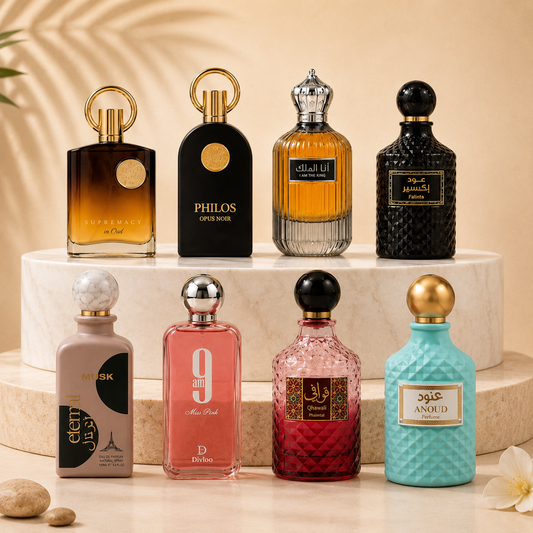 SET 8 PARFUMURI 100ML - 4 PARFUMURI DAMA + 4 PARFUMURI BARBATESTI - TRANSPORT GRATUIT
