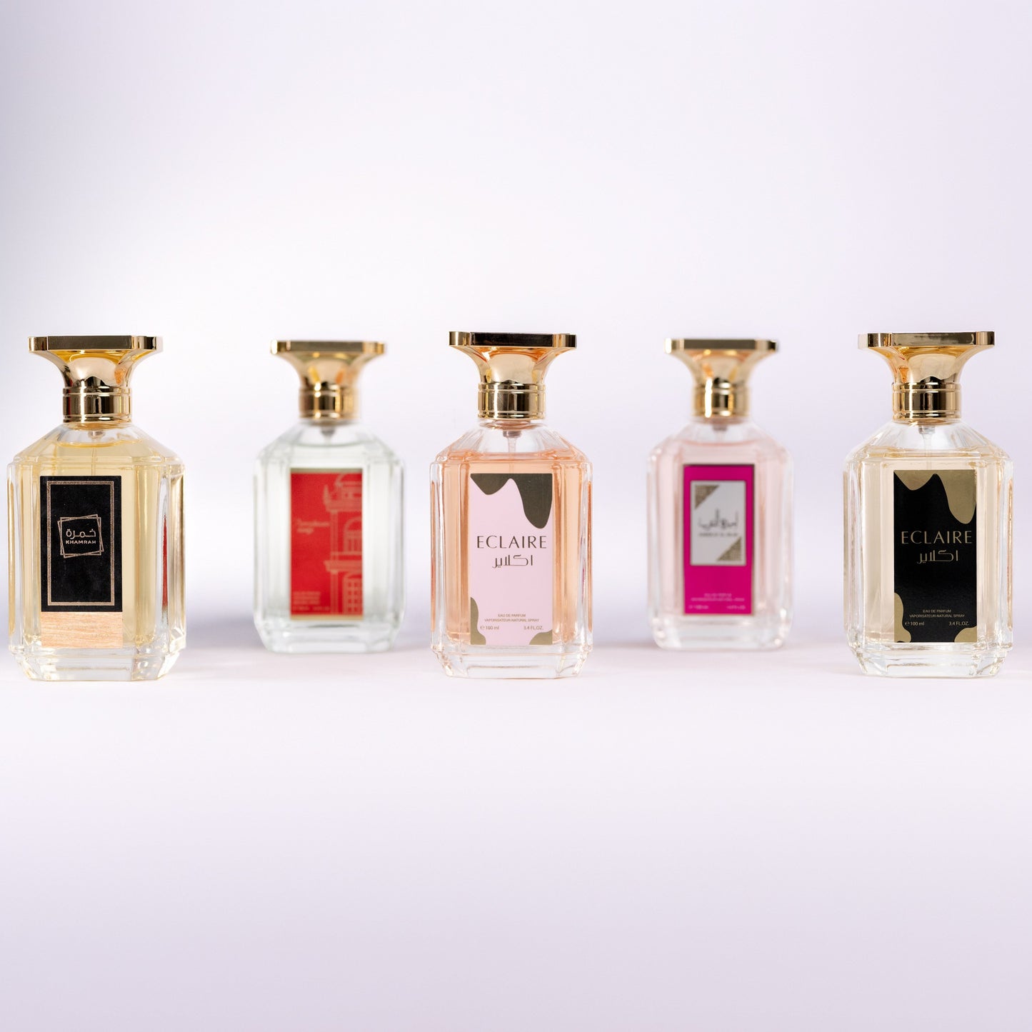 SET 5 PARFUMURI DAMA 100ml - ECLAIRE, KHAMRAH, AMEERAT AL ARAB, BERRYDECARE, ECLAIRE BLACK