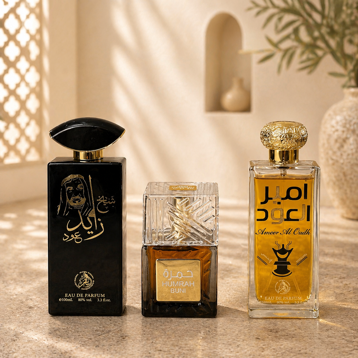 SET 3 PARFUMURI ARABESTI UNISEX - AMEER AL OUDH + HUMRAH BUNI + SHEIKH ZAYED