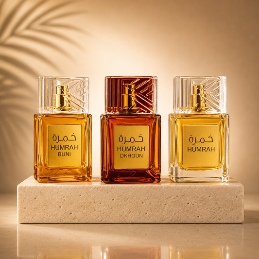SET 3 PARFUMURI UNISEX 100ML - HUMRAH + HUMRAH BUNI + HUMRAH DKHOUN