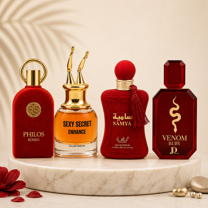 SET 4 PARFUMURI DAMA 100ML - PHILOS ROSSO + SEXY SECRET + VENOM + SAMYA