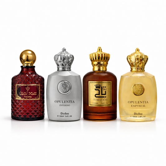 SET 4 PARFUMURI ARABESTI UNISEX - FALLINTA + OPULENTIA INVERNO + TOBACCO + OPULENTIA EMPYREAL