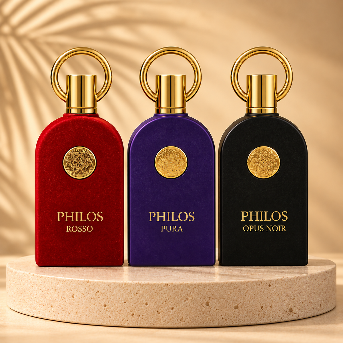 SET 3 PARFUMURI UNISEX 100ML - PHILOS PURA, PHILOS OPUS NOIR, PHILOS ROSSO