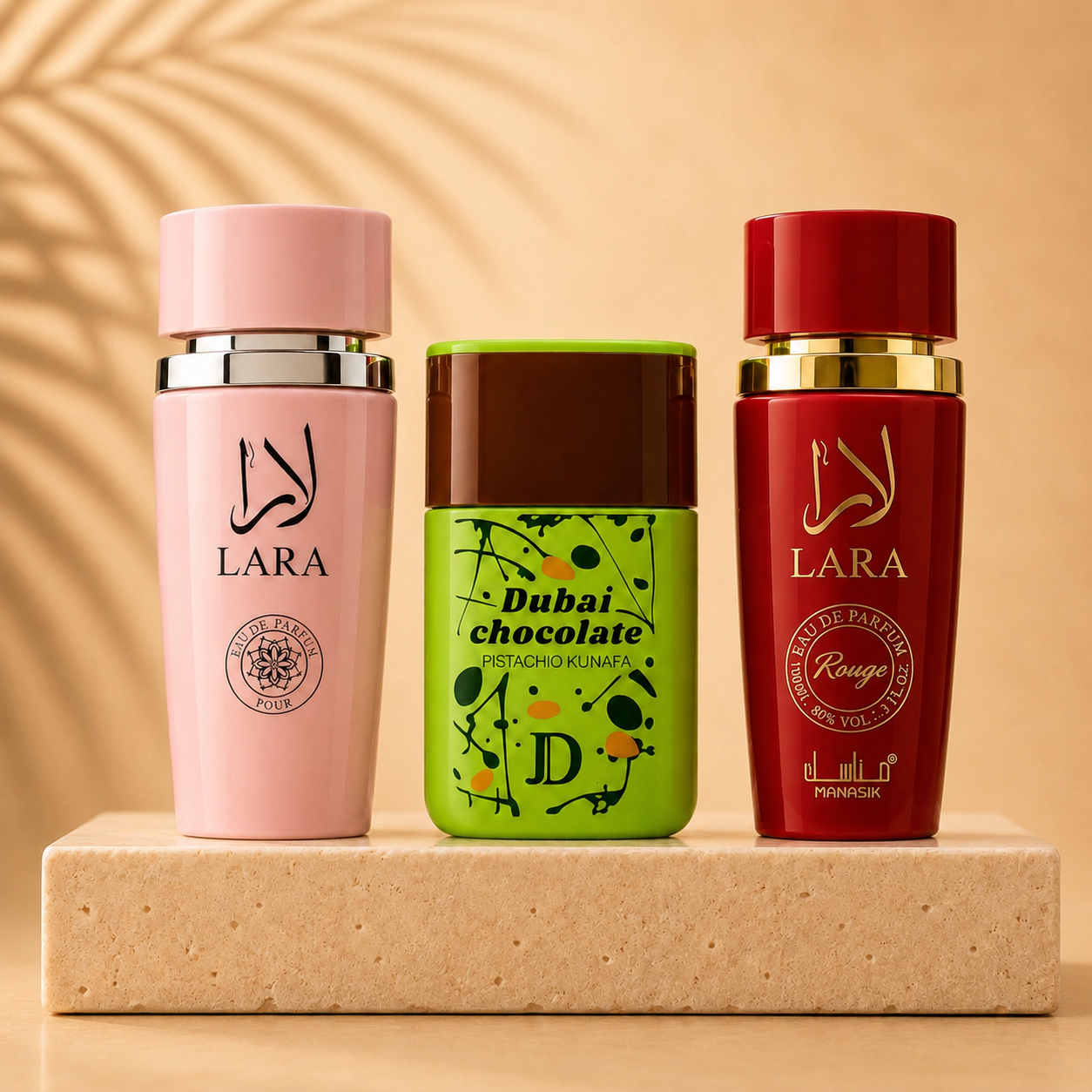 SET 3 PARFUMURI DAMA - DUBAI CHOCOLATE + LARA +LARA ROUGE