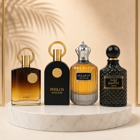 SET 4 PARFUMURI BARBATESTI - SPREMACY IN OUD+PHILOS OPUS NOIR+I AM THE KING+FALLINTA