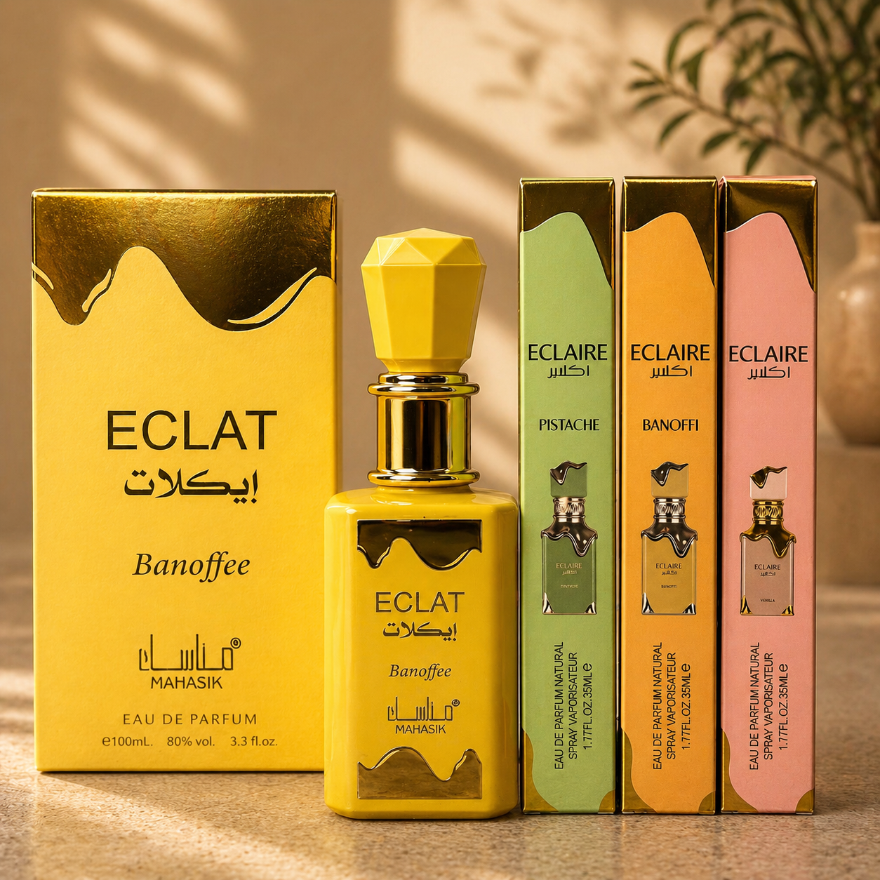 SET 4 PARFUMURI DAMA - ECLAT BANOFFEE 100ML + ECLAIRE PISTACHE 35ML + ECLAIRE BANOFFEE 35ML + ECLAIRE VANILLA 35ML