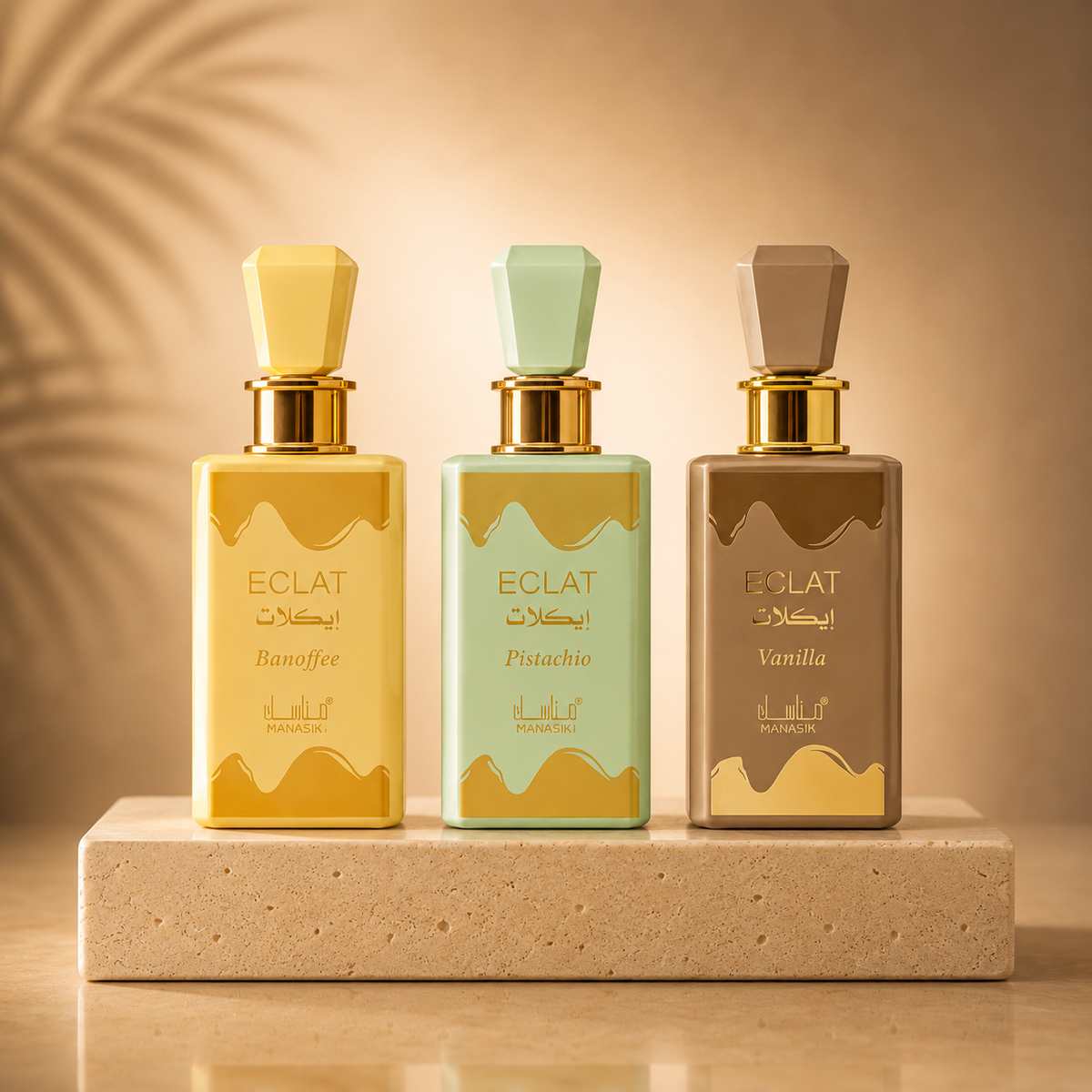 SET 3 PARFUMURI DE DAMA 100ML - ECLAT VANILLA + ECLAT PISTACHIO + ECLAT BANOFFEE