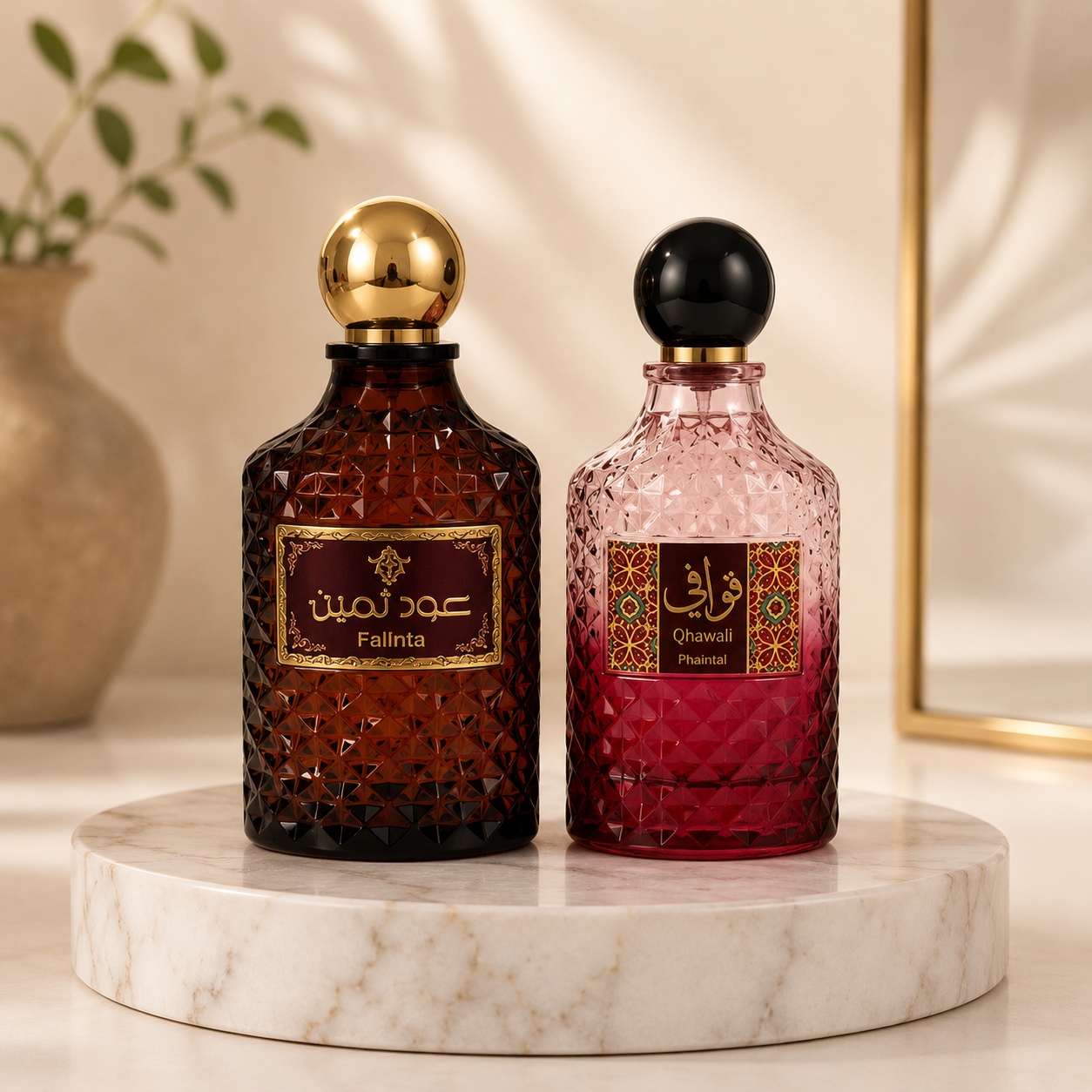 SET 2 PARFUMURI UNISEX 100ML -  FALLINTA OUD THAMEEN+ QHAWAFI