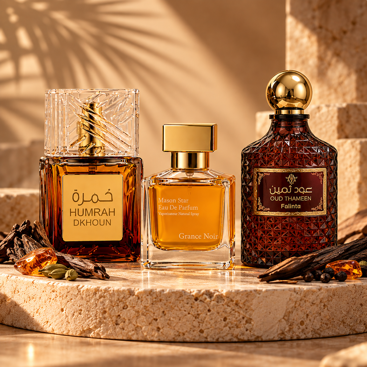 SET 3 PARFUMURI BARBATESTI - GRANCE NOIR + HUMRAH DKHOUN + OUD THAMEEN