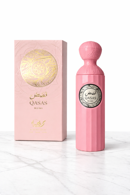 SET 6 PARFUMURI 100ml (3 DAMĂ+3 BĂRBĂTEȘTI) - Qasas Blush+Areej+Ribat + Ameer Al Oud+Aswad Aqua+Makhsouse