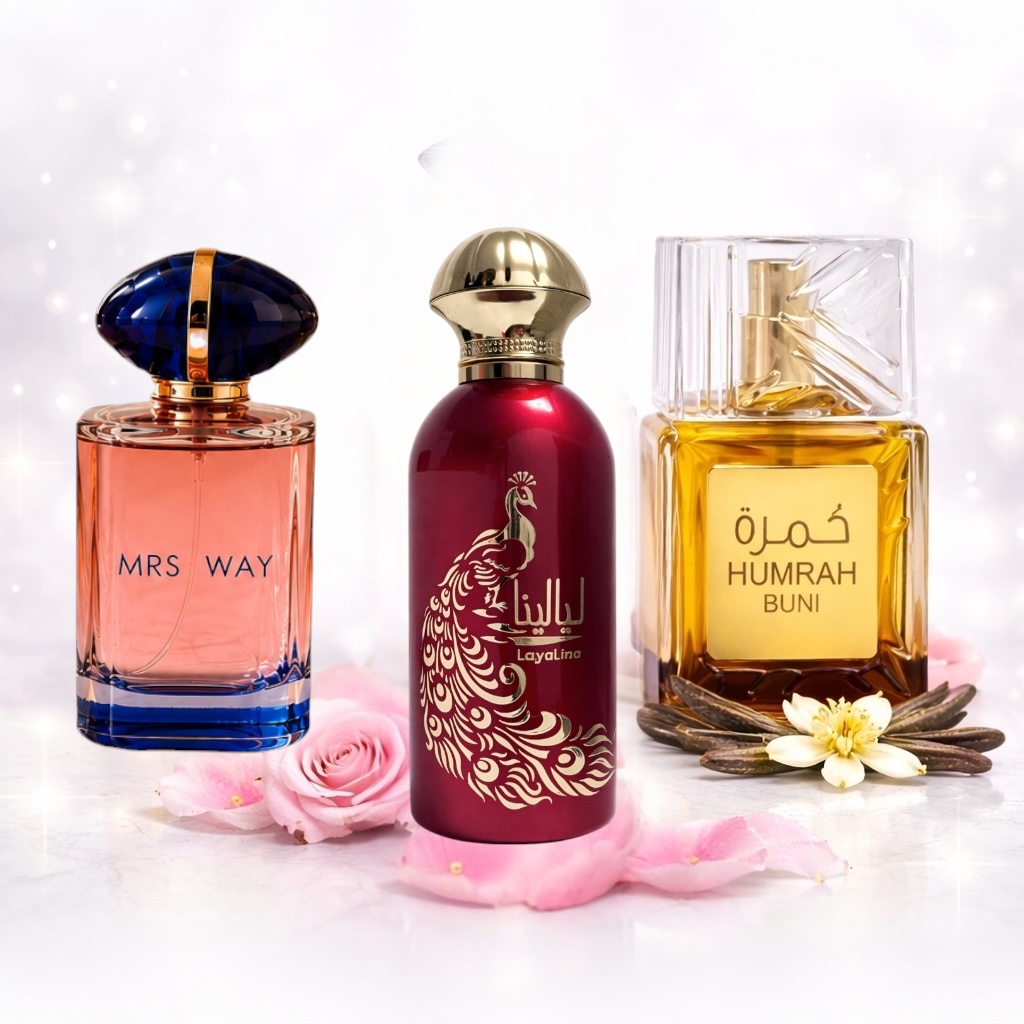 SET 3 PARFUMURI DAMA 100ml - HUMRAH BUNI + LAYALINA + MRS WAY