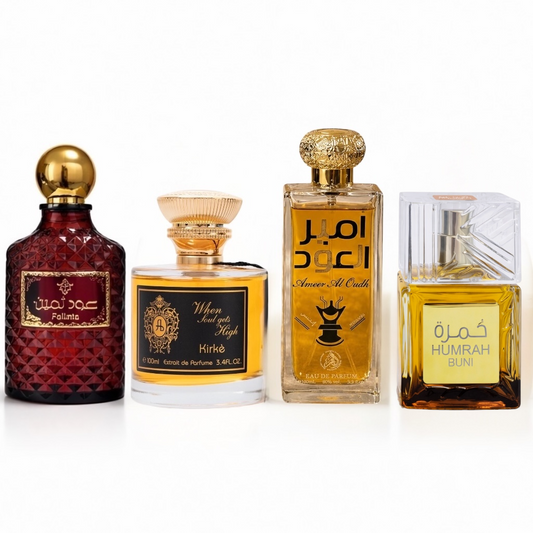 SET 4 PARFUMURI ARABESTI UNISEX - FALLINTA + KIRKE + AMEER AL OUDH + HUMRAH BUNI