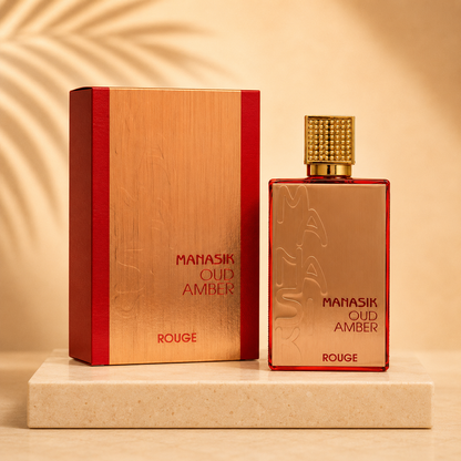 SET 4 PARFUMURI - MANASIK AMBER OUD- GOLD, BLEU, AMEERAT, ROUGE (dama+bărbați)
