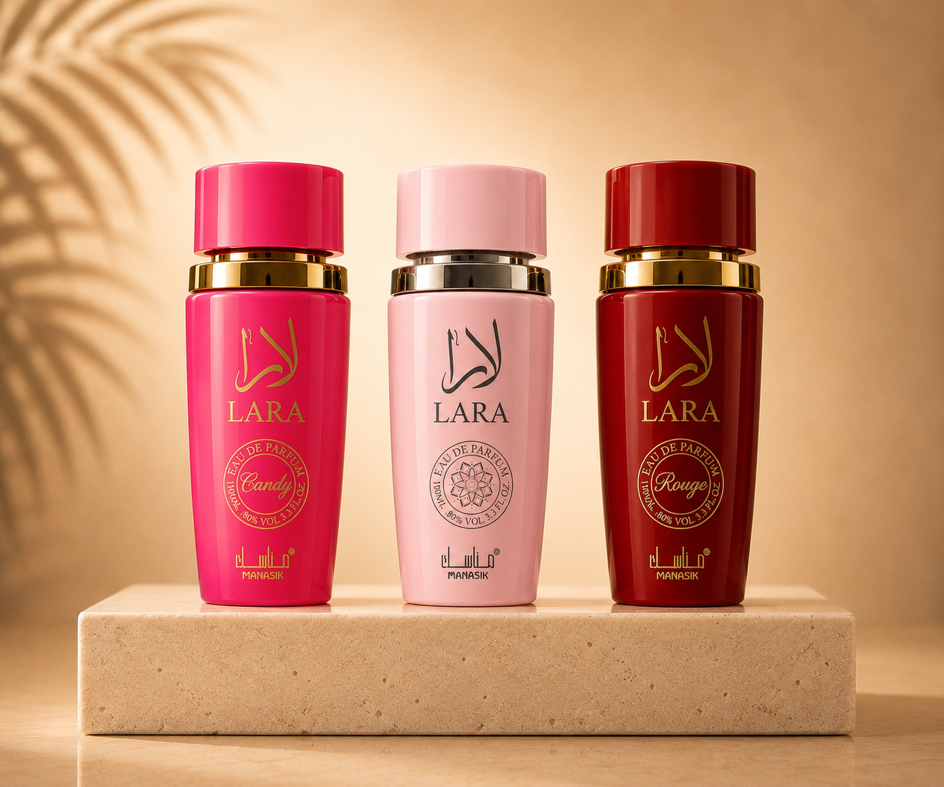 SET 3 PARFUMURI DAMA 100 ml- LARA CANDY + LARA PINK + LARA ROUGE