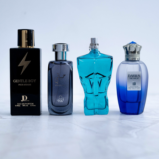 SET 4 PARFUMURI BARBATI - Gentle Boy + Hayatii + Darius the Great +Homme Viril Blue