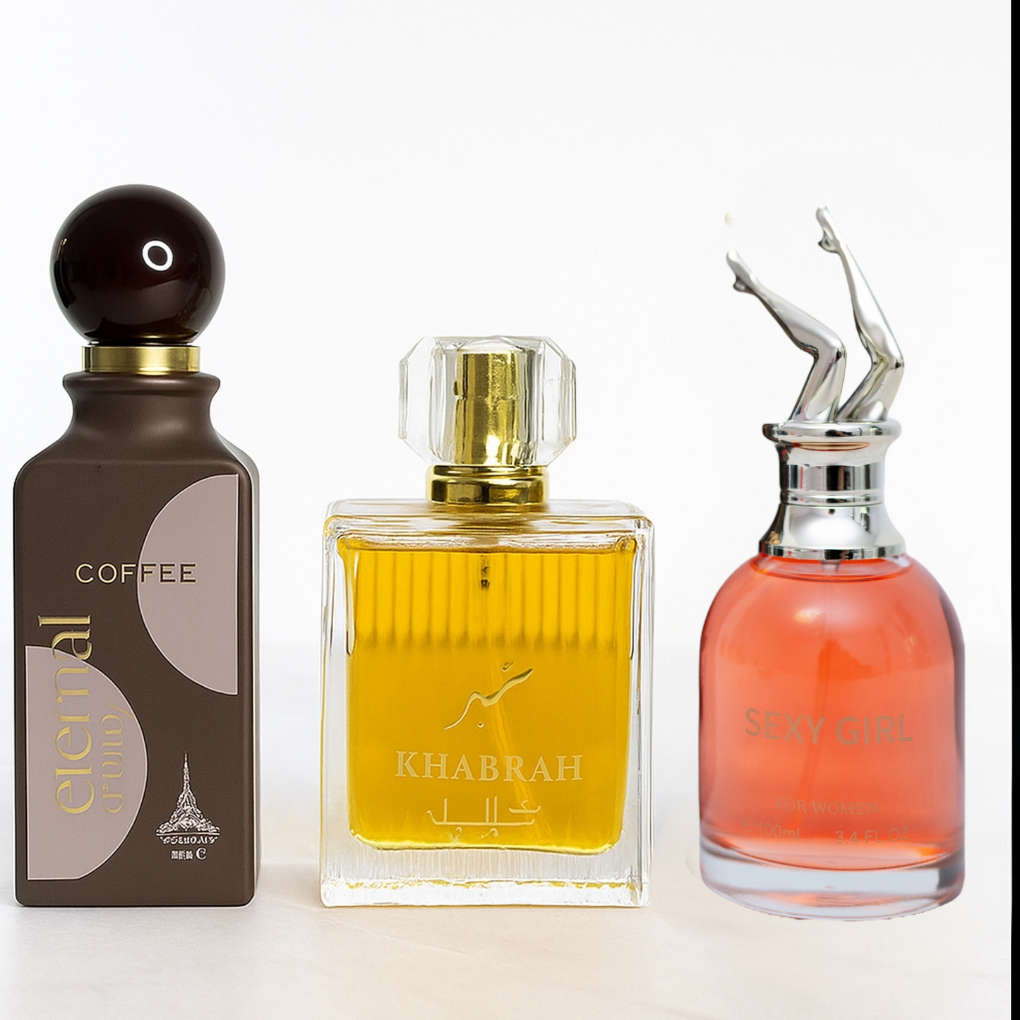 SET 3 PARFUMURI DAMA - KHABRAH, ETERNAL COFFEE, SEXY GIRL BLACK