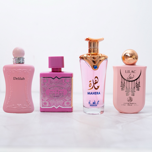 SET 4 PARFUMURI ARABESTI DAMA - Mahera, Delilah, Lilac & Badr al Oud Wardi
