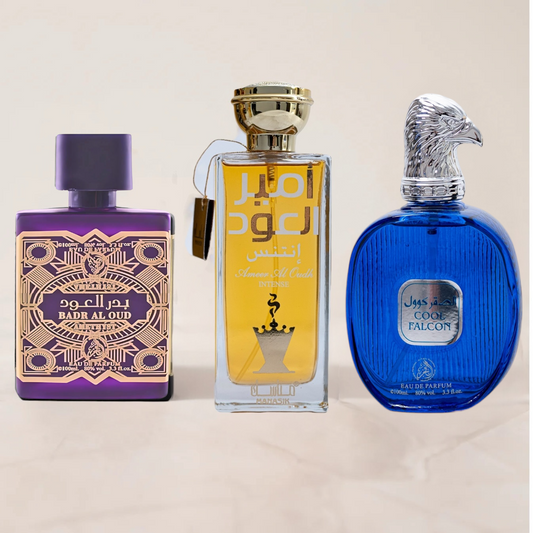 SET 3 PARFUMURI BARBATI - COOL FALCON, BADR AL OUD AMETHIST, AMEER AL OUD INTENSE