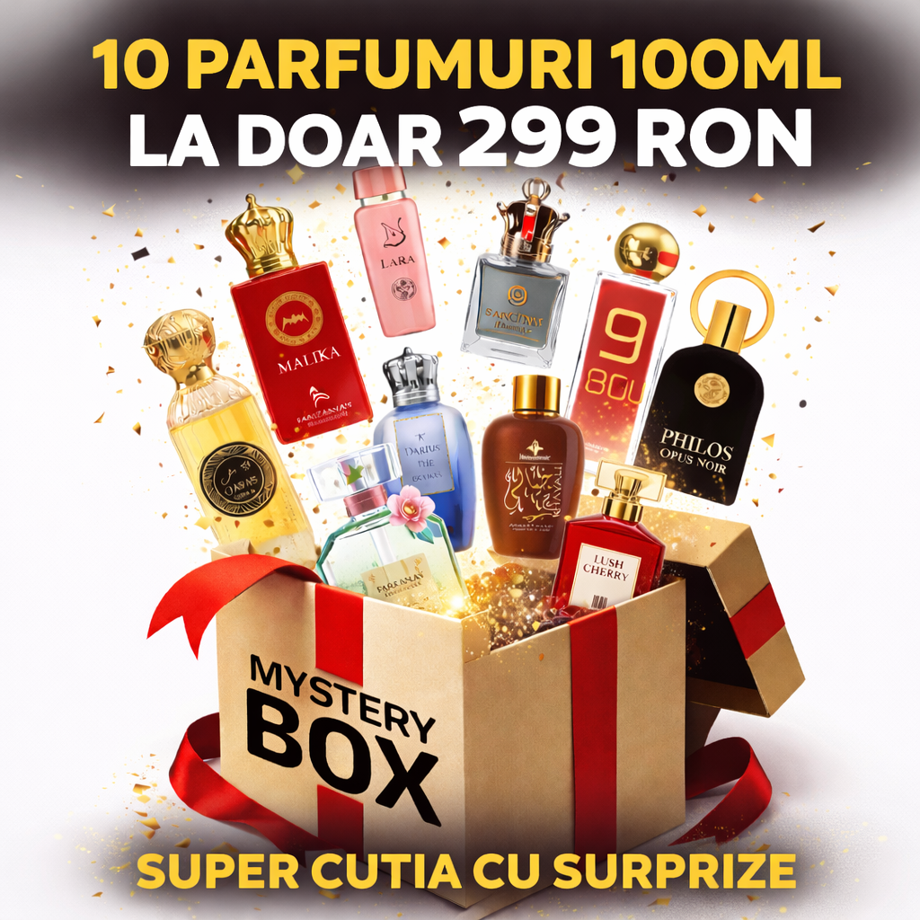MYSTERY BOX CU 10 PARFUMURI ORIGINALE 100ml - TRANSPORT GRATUIT