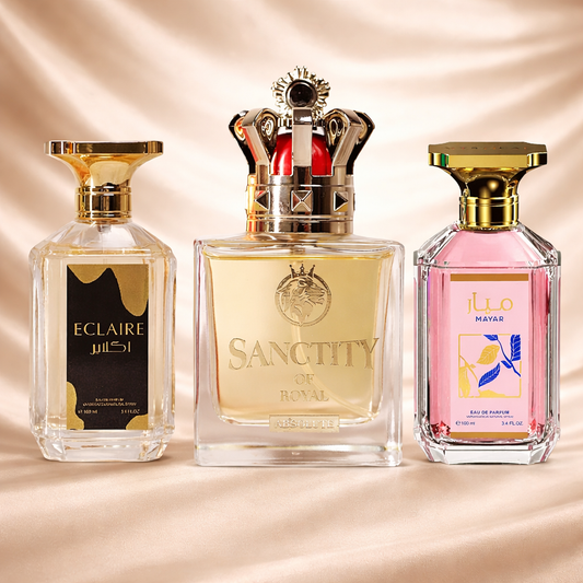 SET 3 PARFUMURI DAMĂ 100ml- MAYAR + SANCITY ABSOLUTE + ECLAIRE