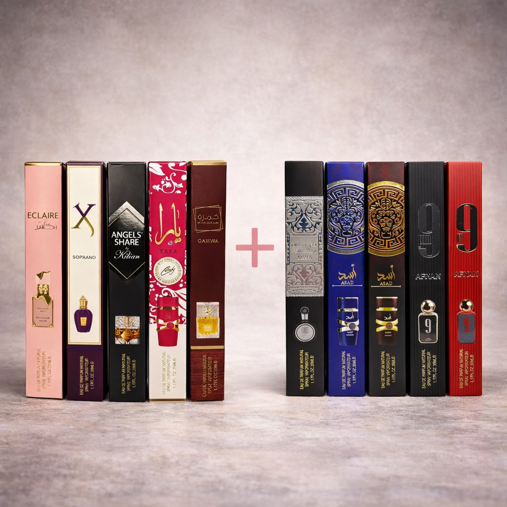 SET 5 PARFUMURI DAMĂ + 5 PARFUMURI BĂRBĂTEȘTI (35ml)