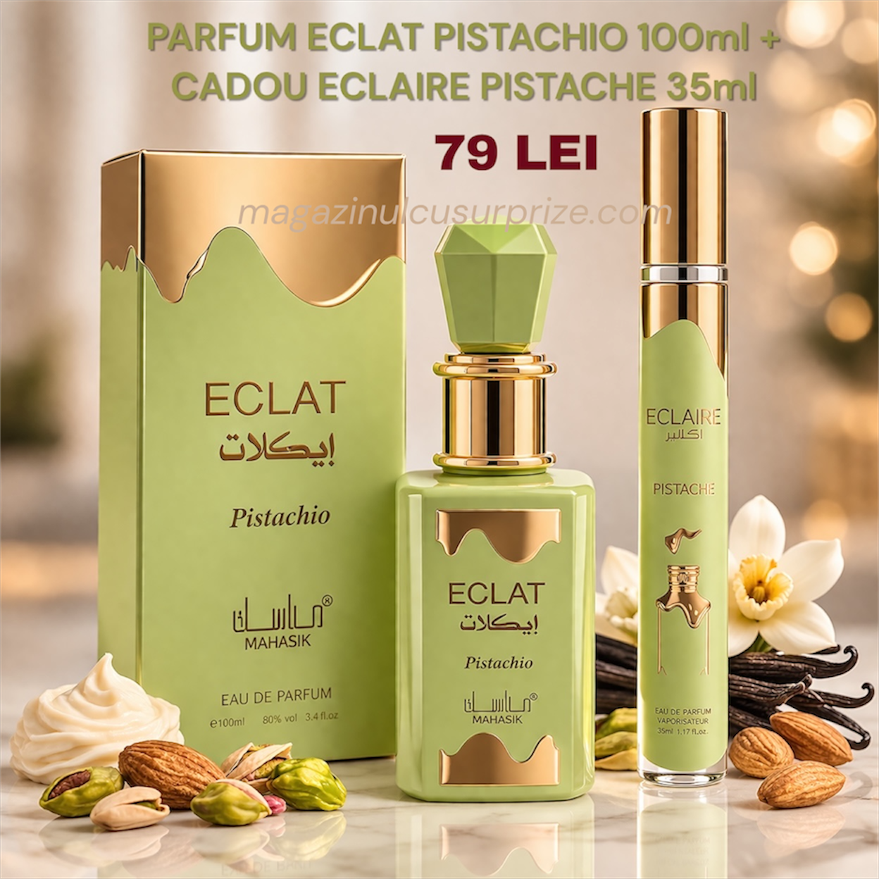 PARFUM DAMA ECLAT PISTACHIO 100ML + CADOU ECLAIRE 35ml