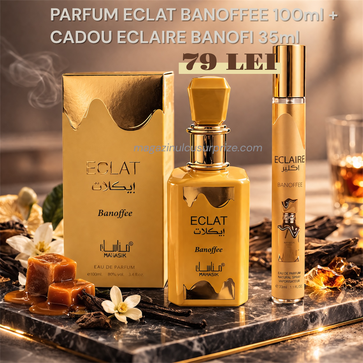 PARFUM DAMA ECLAT BANOFFEE 100ML + ECLAIRE BANOFI 35ML