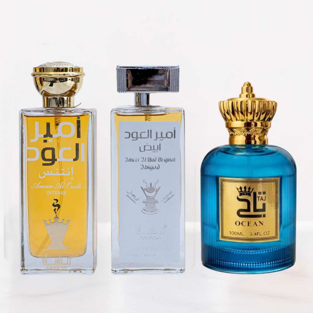 SET 3 PARFUMURI ARABESTI BARBATESTI - AMEER AL OUDH + OCEAN + AMEER AL OUD ABYAD