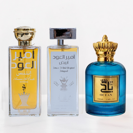 SET 3 PARFUMURI ARABESTI BARBATESTI - AMEER AL OUDH + OCEAN + AMEER AL OUD ABYAD