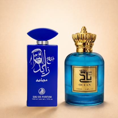 SET 2 PARFUMURI BĂRBĂTEȘTI 100ml - SHEIKH ZAYED ALBASTRU + OCEAN