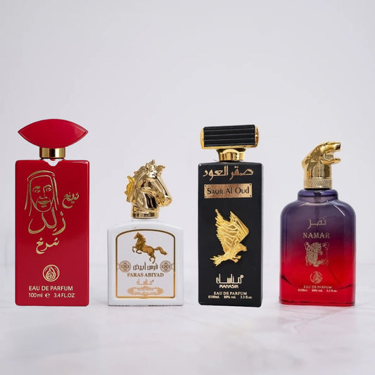 SET 4 PARFUMURI BARBATI -  NAMAR, SAQR AL OUD, SHEIKH ZAYED, FARAS ABYAD