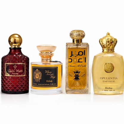 SET 4 PARFUMURI ARABESTI UNISEX - FALLINTA + KIRKE + AMEER AL OUDH + OPULENTIA EMPYREAL