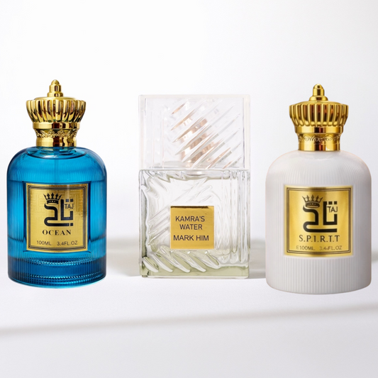 SET 3 PARFUMURI BĂRBĂTEȘTI 100ml - OCEAN + SPIRIT + KAMRA’S GREEN