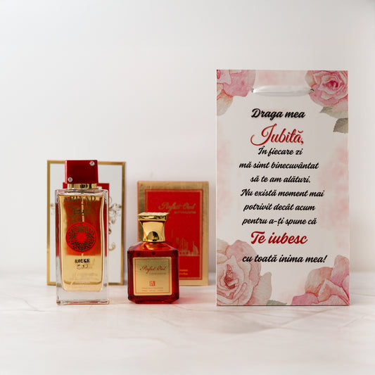 SET CADOU PENTRU IUBITA - TABLOU PERSONALIZAT + 2 PARFUMURI ARABESTI 100ML