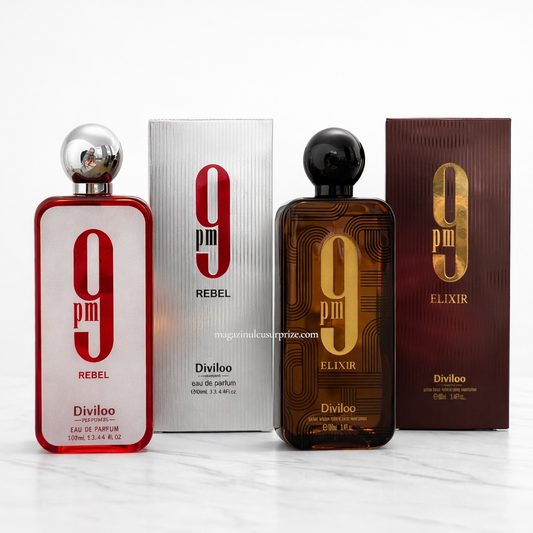 SET 2 PARFUMURI BARBATESTI - 9 PM ELIXIR + 9 PM REBEL