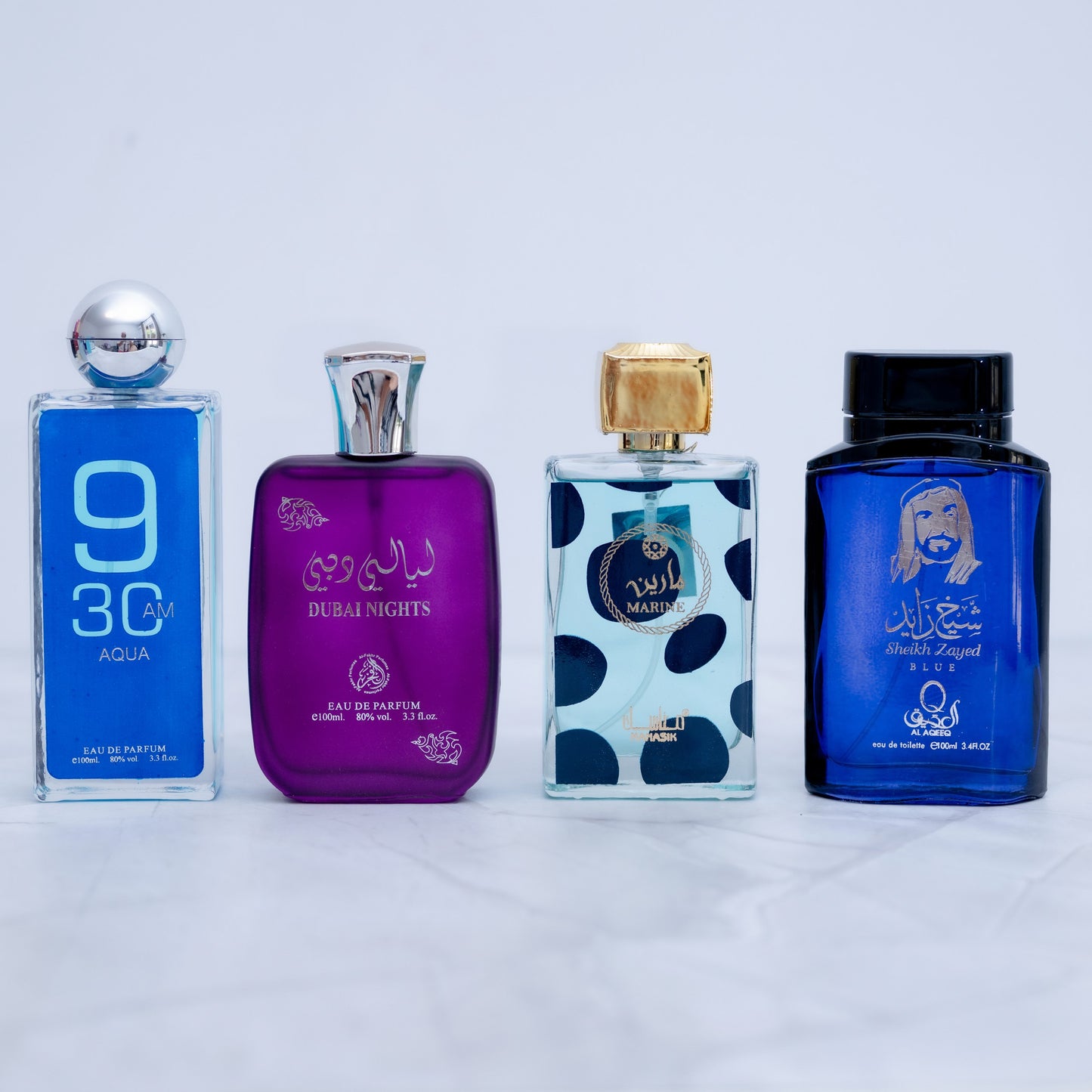 SET 4 PARFUMURI BARBATI - SHEIKH ZAYED BLUE, 9 30, MARINE, DUBAI NIGHTS