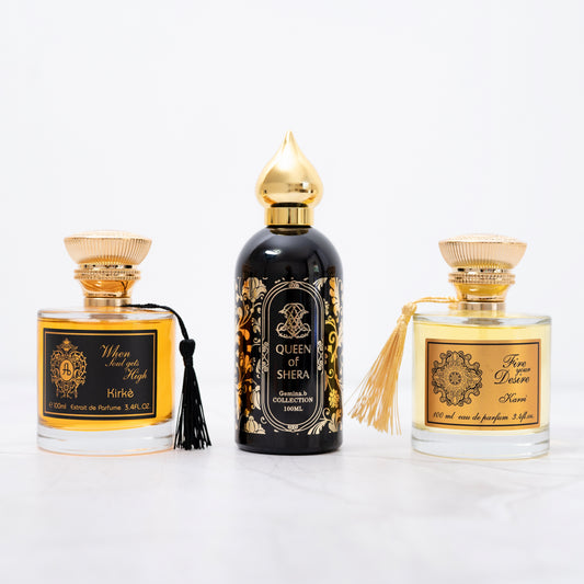 SET 3 PARFUMURI ARABESTI DAMA - QUEEN OF SHERA, KARRI & KIRKE
